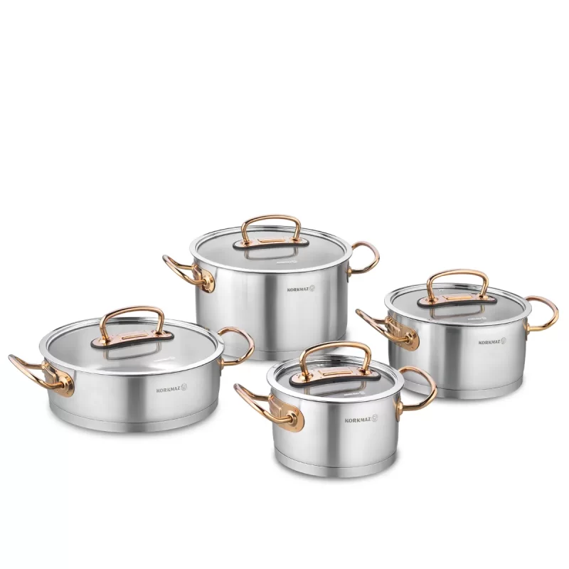 Proline 8 Pcs Rosa Gold Cookware Set