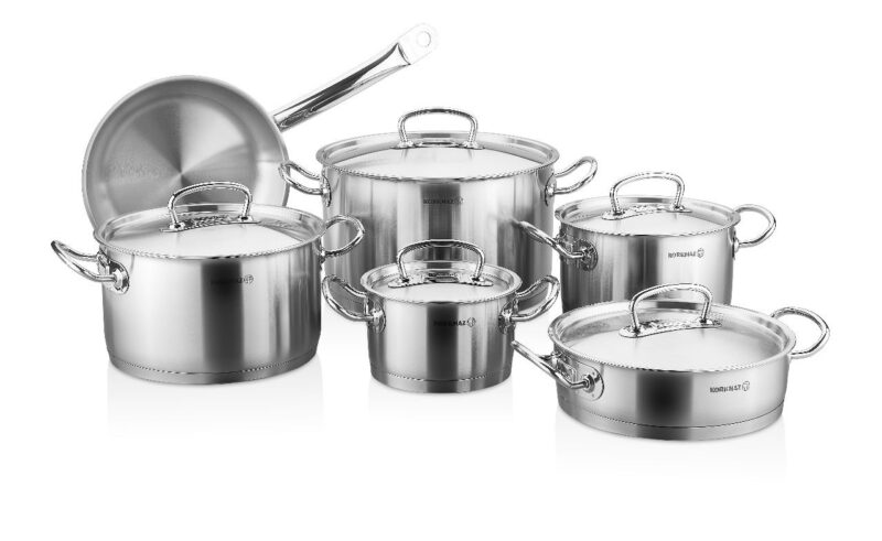 Korkmaz Proline 11 Pcs Stainless Steel Cookware Set