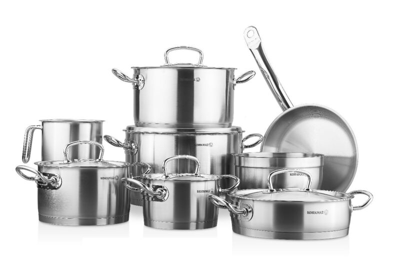 Korkmaz Proline 13 Pcs Stainless Steel Cookware Set