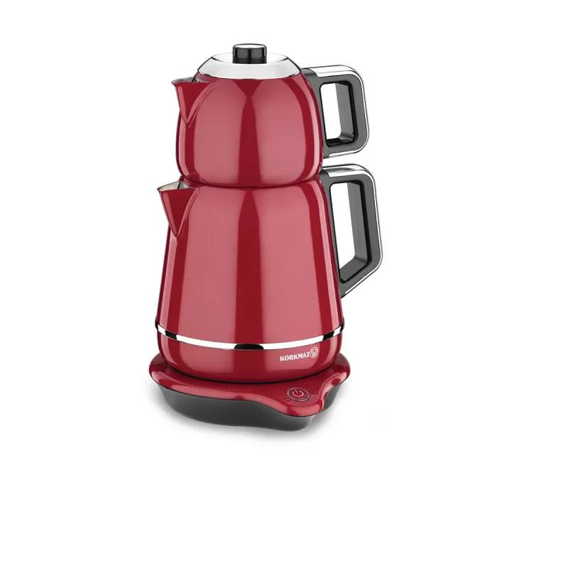 Korkmaz Demix Red/Chrome Electric Teapot 1.7 lt