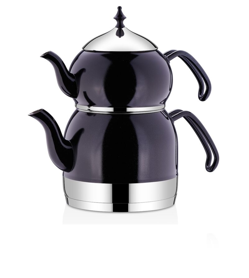 Korkmaz Rena Black Teapot Set 2.4 lt