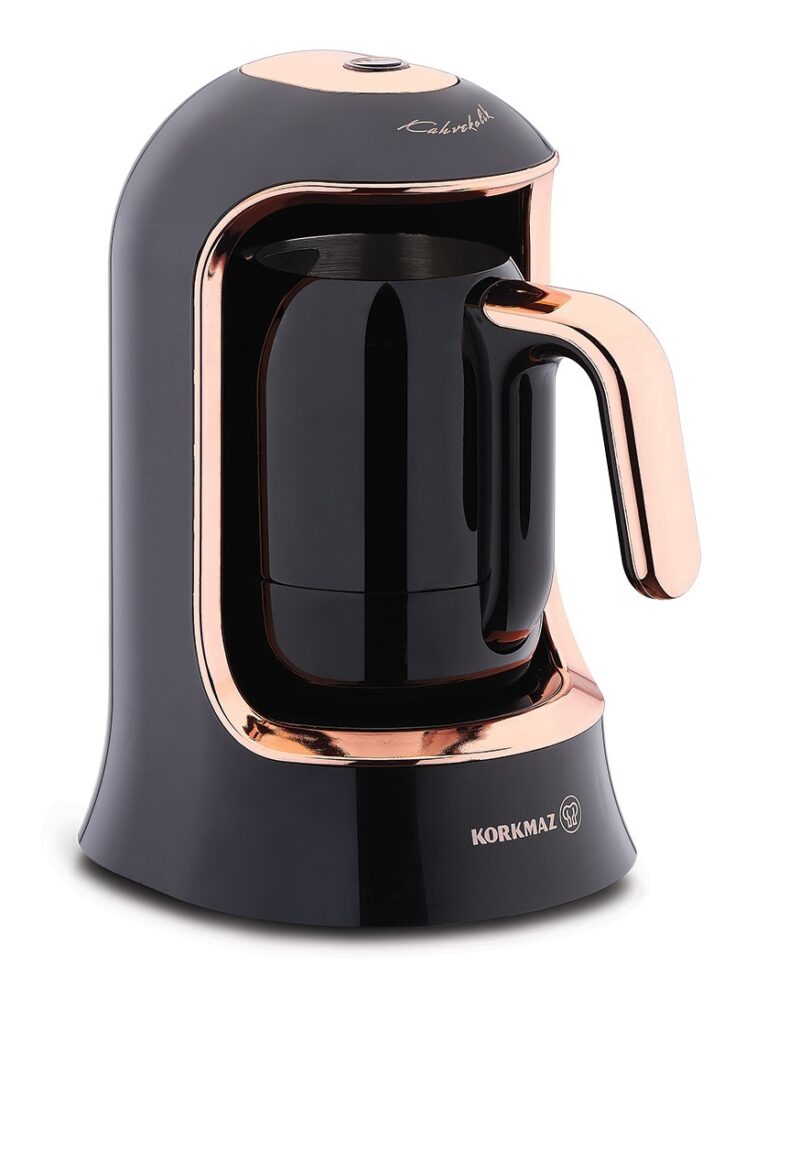 Korkmaz Kahvekolik Automatic Coffee Machine Deluxe Black/Rosegold